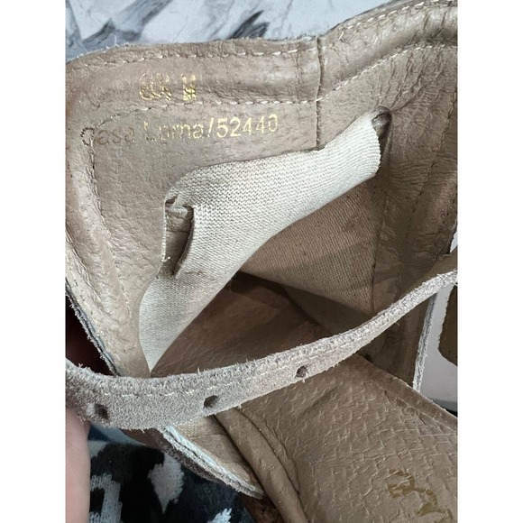 Diba True Casa Loma Up Front Stack Booties Sz 8.5 Champagne Leather Ankle Strap - Picture 9 of 11